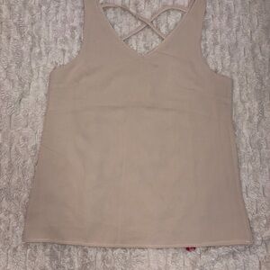 Chic Beige Cross-Back Tank Top